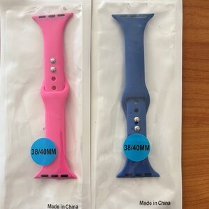 Apple Pink and Blue Watch Bands